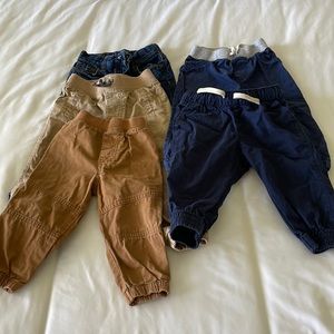 Boys toddler bundle lot of navy/khaki/jean pant. 18m.